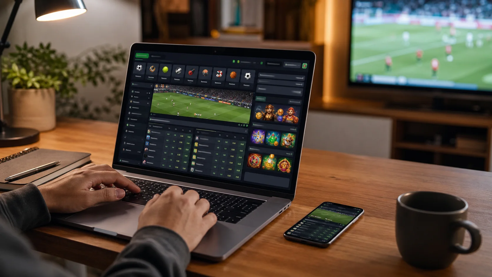 Plataforma jogaobet em notebook e celular com apostas esportivas e cassino online